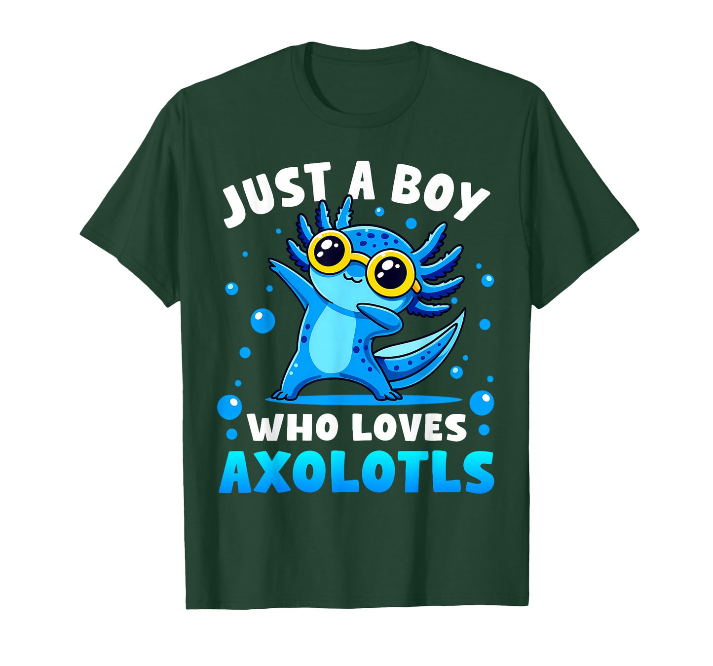 Just A Boy Who Loves Axolotls Cute Dabbing Axolotl Boys Kids T-Shirt
