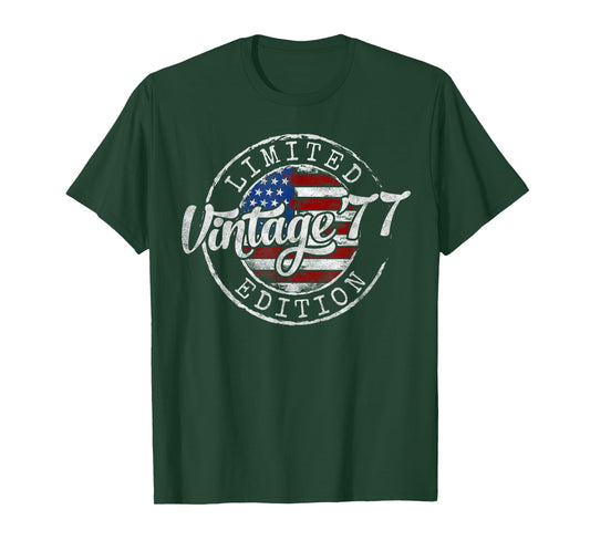 Vintage 1977 48th Birthday Gifts for Men Women 48 Year Old T-Shirt