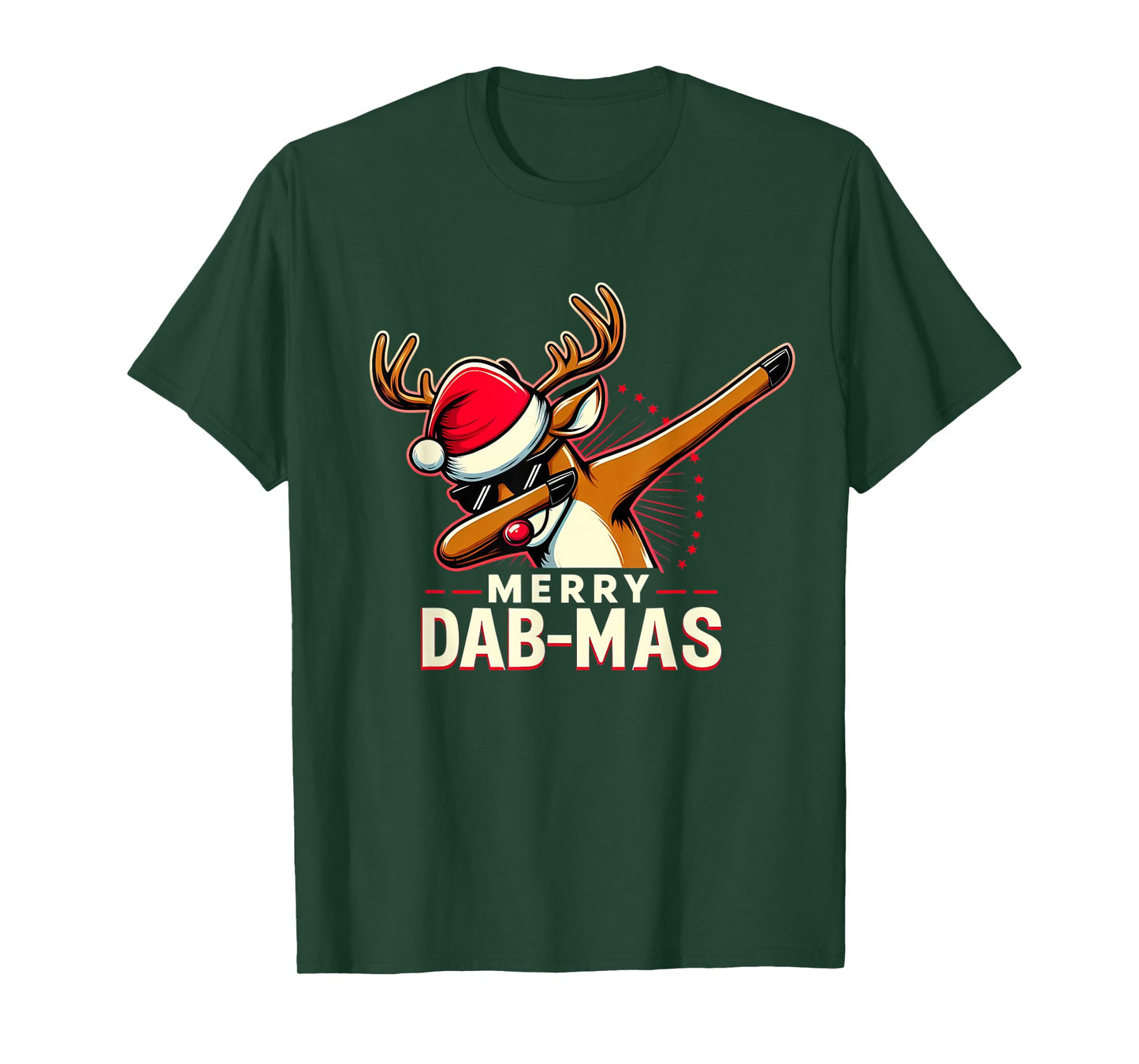 Merry DAB-MAS DABMAS Christmas Dabbing Rudolph Reindeer Xmas T-Shirt