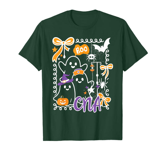 Coquette Halloween CNA Boo Ghost Certified Nursing Assistant T-Shirt