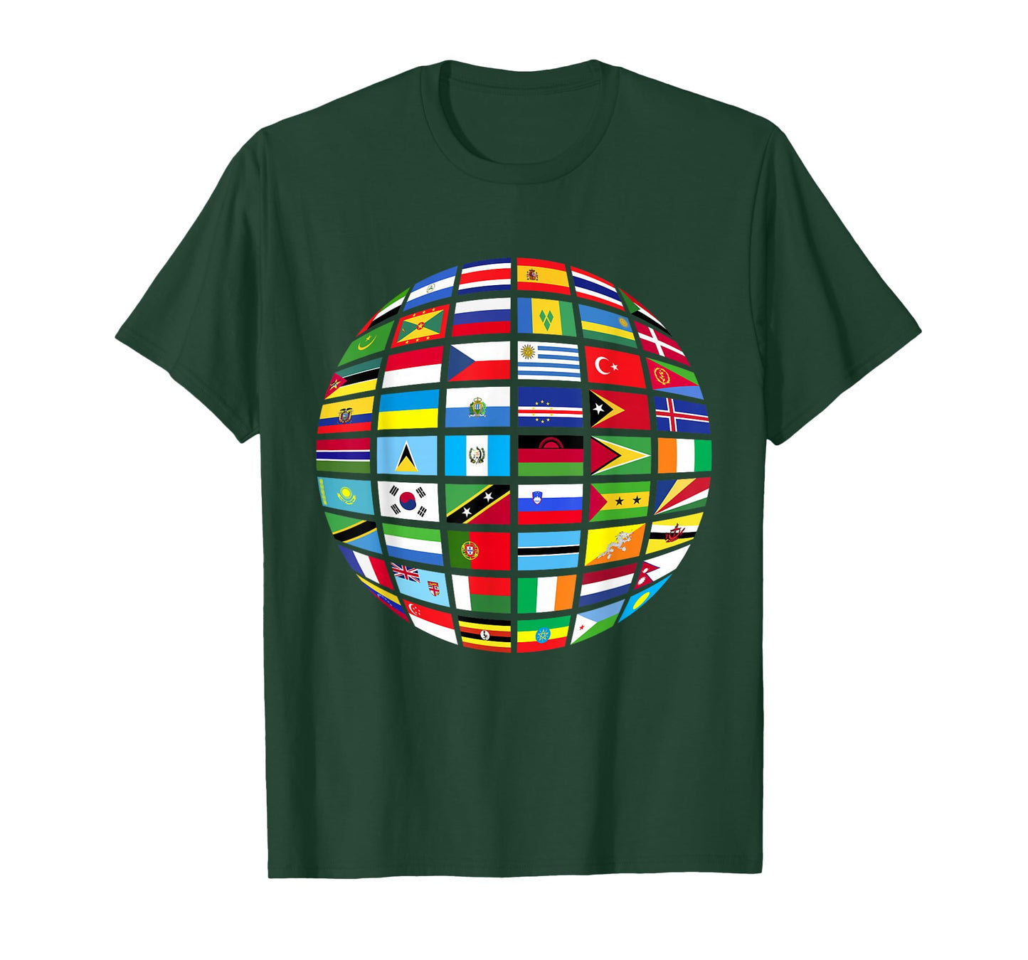 All Countries Flags of The World 287 Flag International T-Shirt