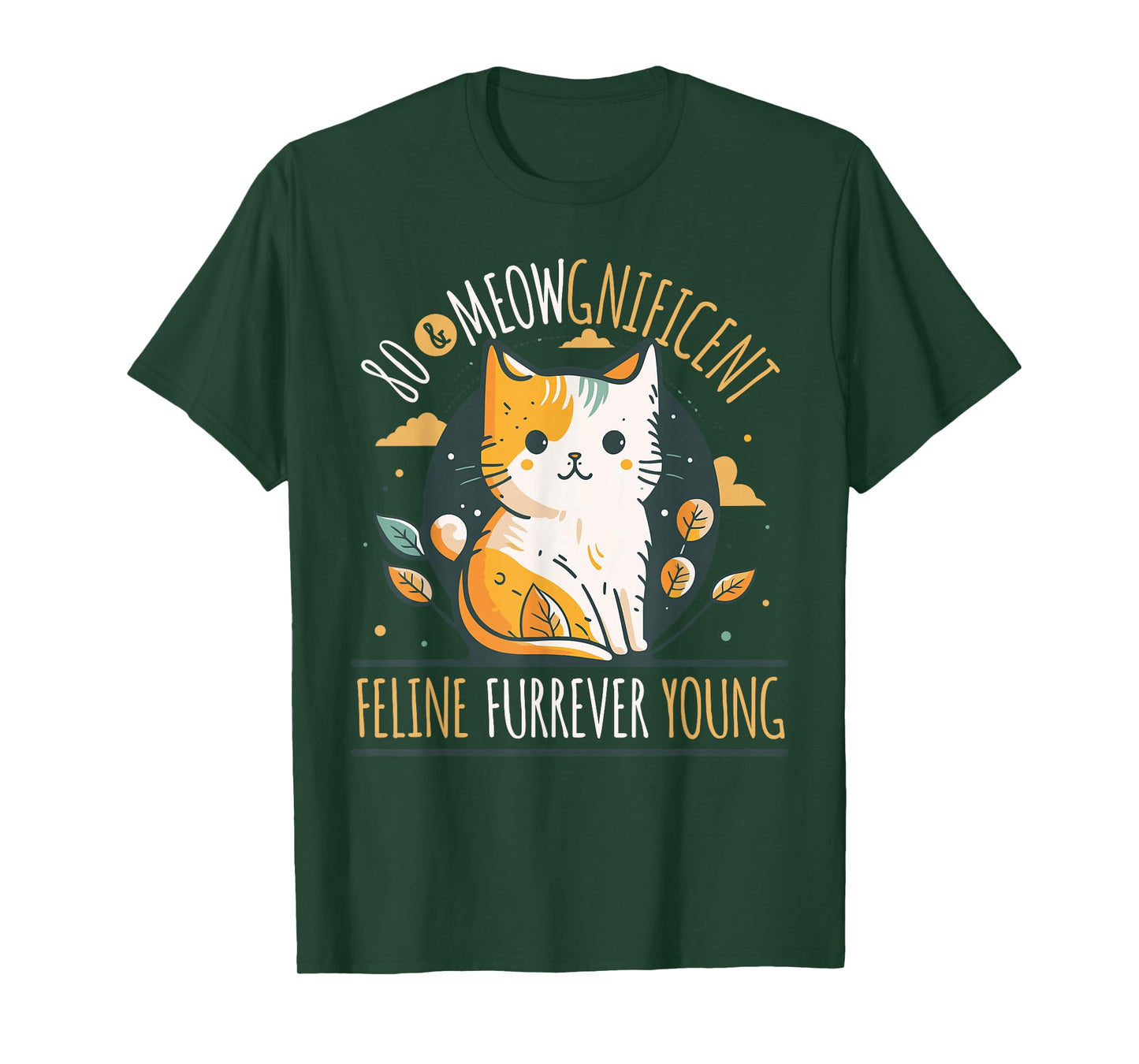 Cat Lover 80th Birthday Cat Owner Birthday Age 80 T-Shirt