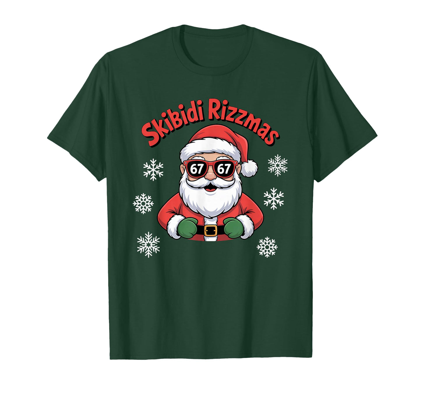 Merry Rizz Mas 67 Sigmas- Funny School Christmas T-Shirt