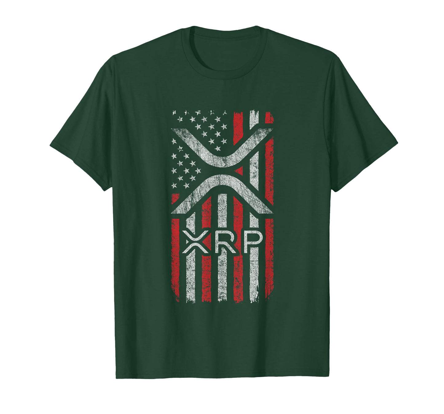 XRP - American Flag XRP Logo Graphic - XRP Crypto T-Shirt