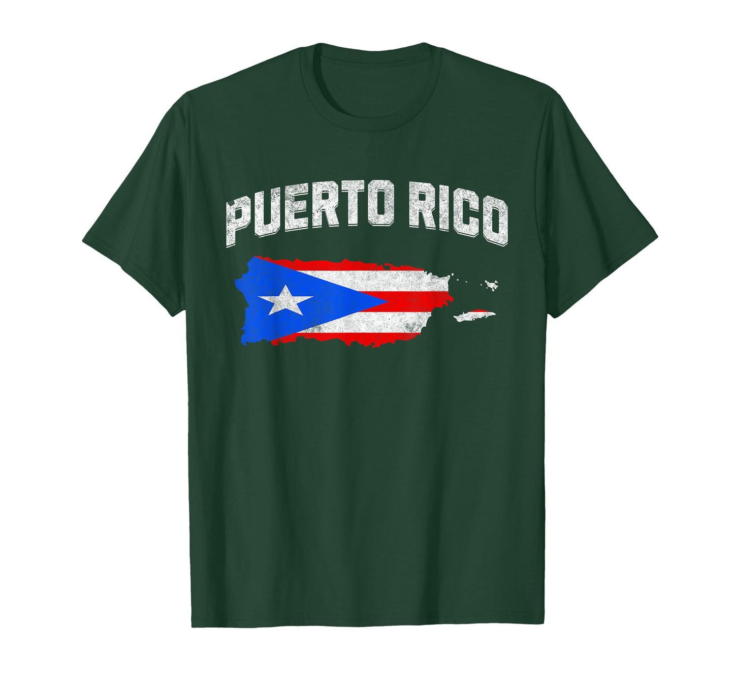 Boricua Puerto Rican Puerto Rico Map PR Flag Pride Vintage T-Shirt