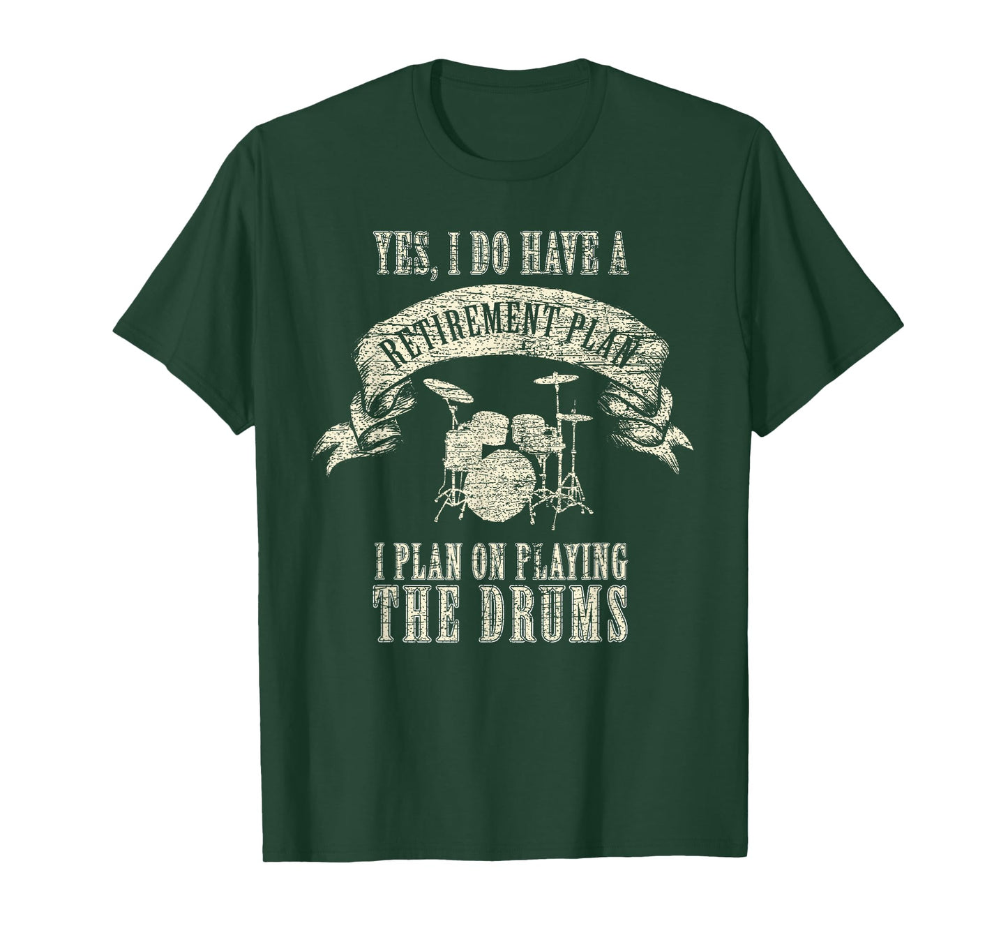 Retirement Plan Playing The Drums Player Drummer Vintage T-Shirt