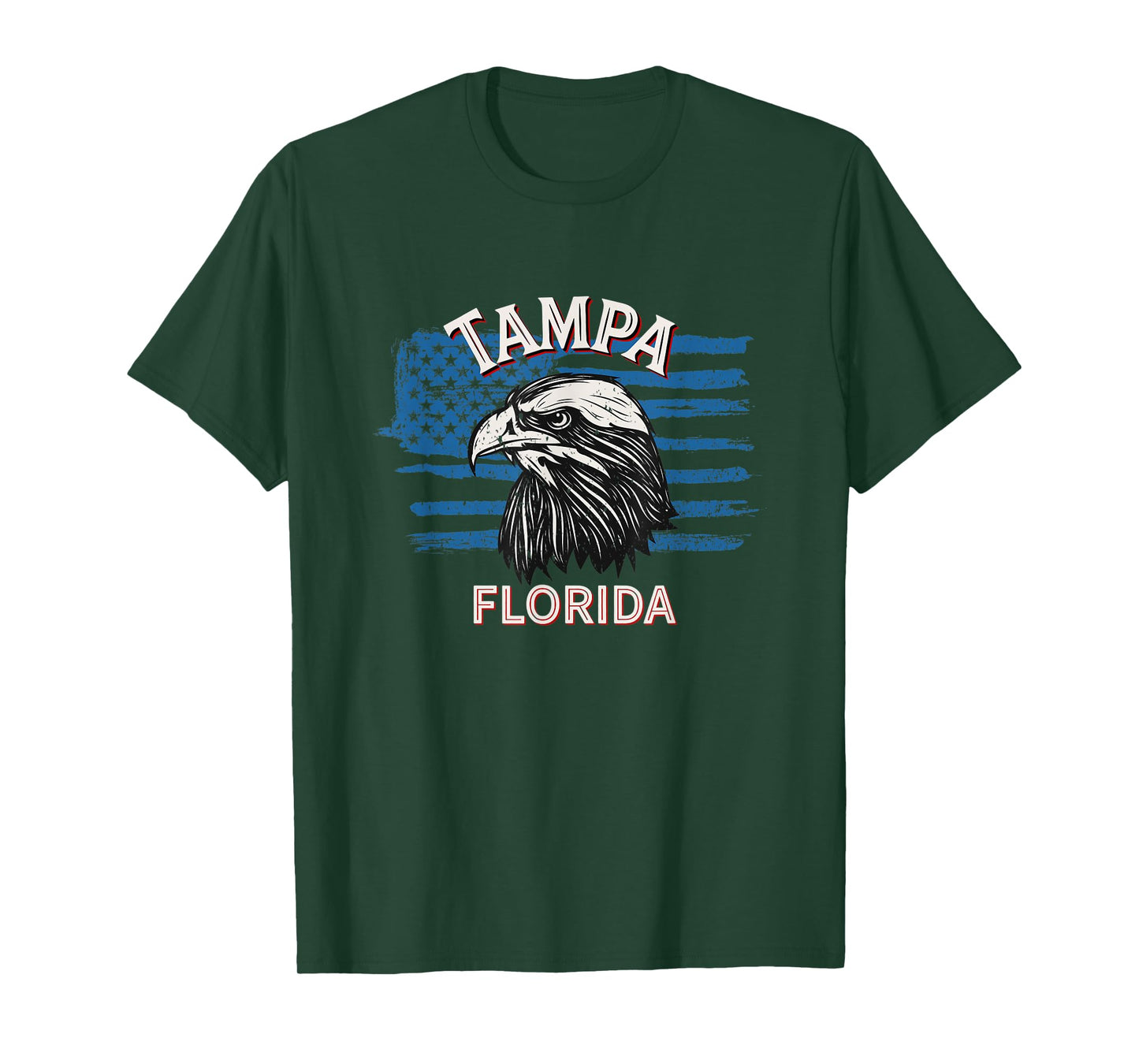Retro Eagle USA Flag Florida - Vintage Tampa T-Shirt for Women Men