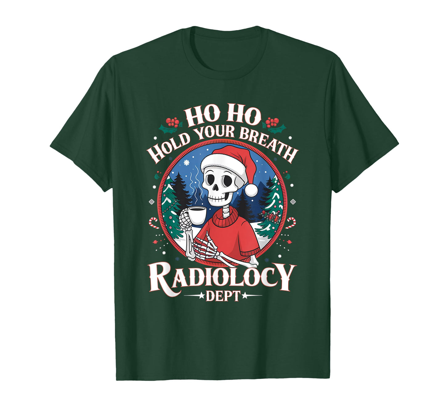 Christmas Radiology Tech Skeleton Xray Tech CT MRI Women T-Shirt