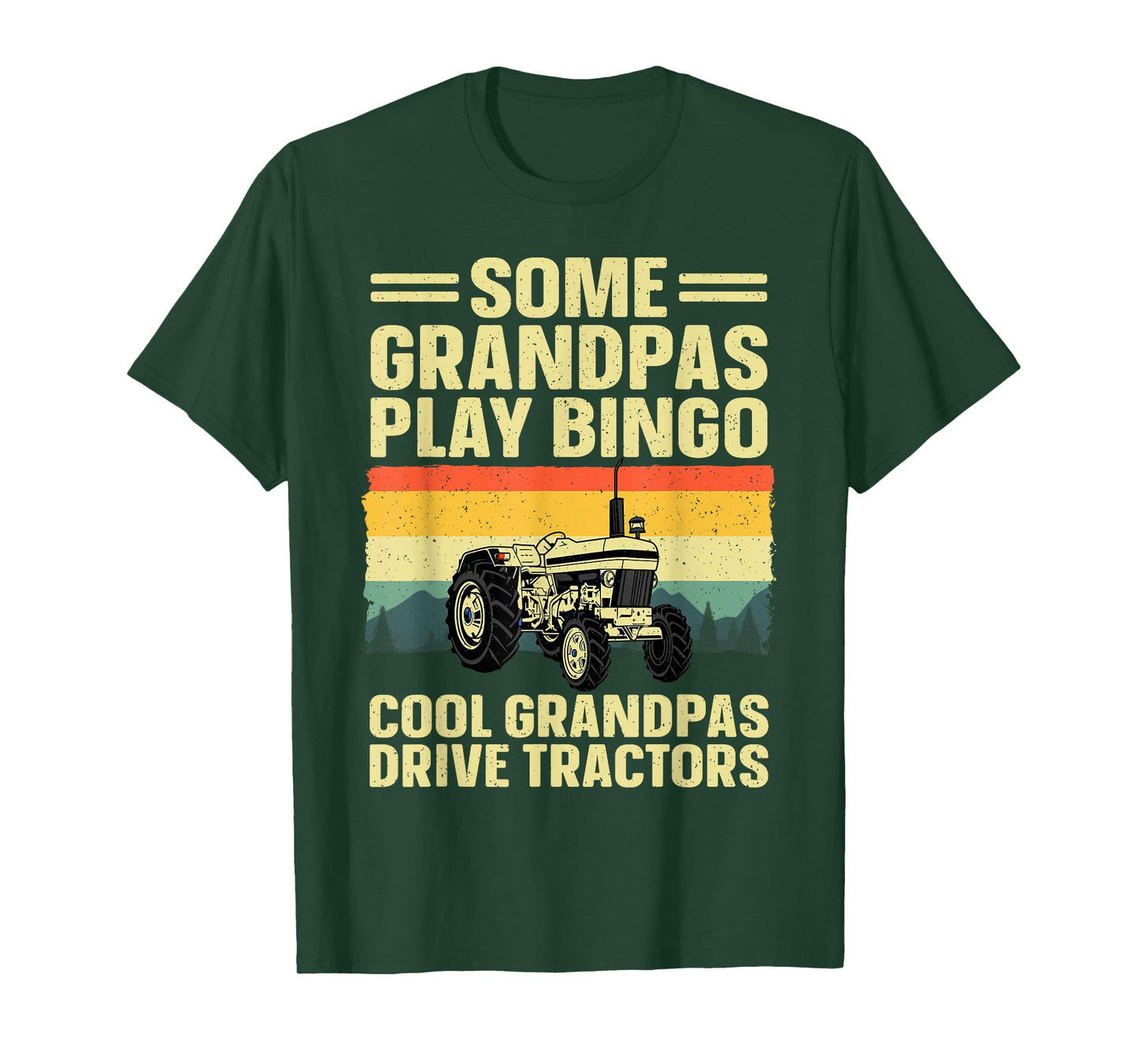 Cool Tractor Art For Grandpa Men Farming Farmer Farm Tractor T-Shirt