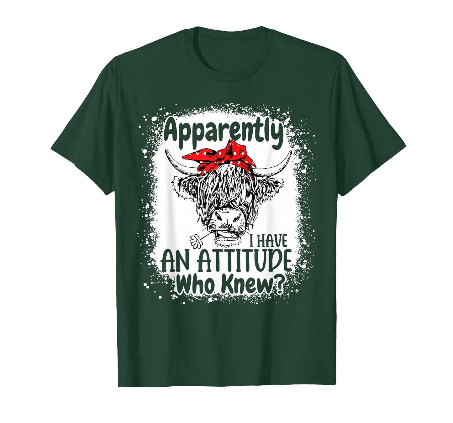 Apparently I Have An Attitude Who Knew Bleached Highland Cow T-Shirt