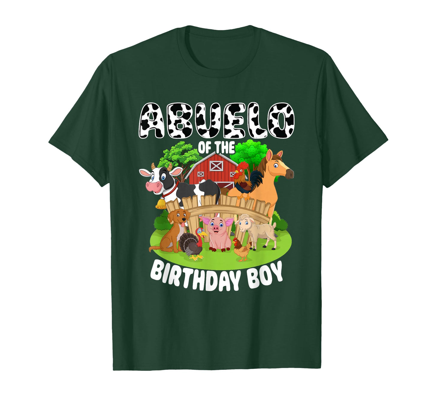 Abuelo of The Bday Boy Farm Animals Matching Farm Theme T-Shirt