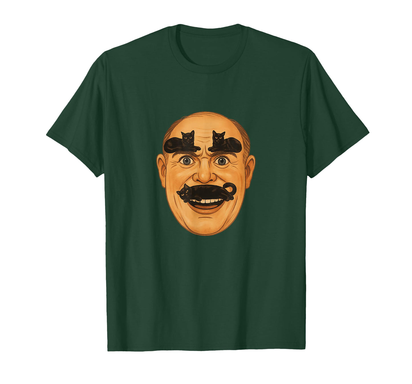 Cat Mustache & Eyebrow Cats – Meowstache Retro Meme T-Shirt