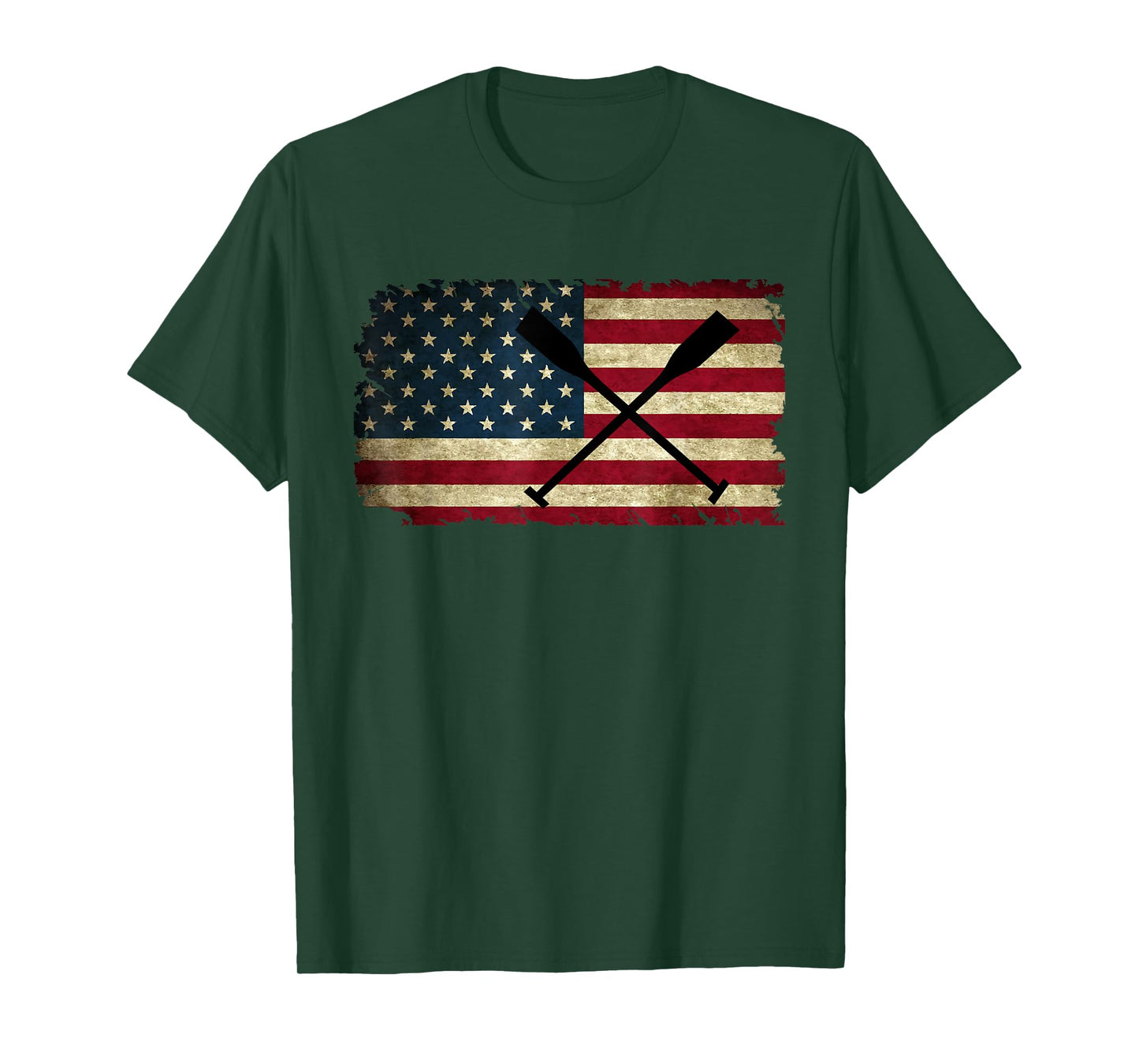 College Rowing Crew TShirt Row Team Oars American Flag Rower Women Kids Men T-Shirt