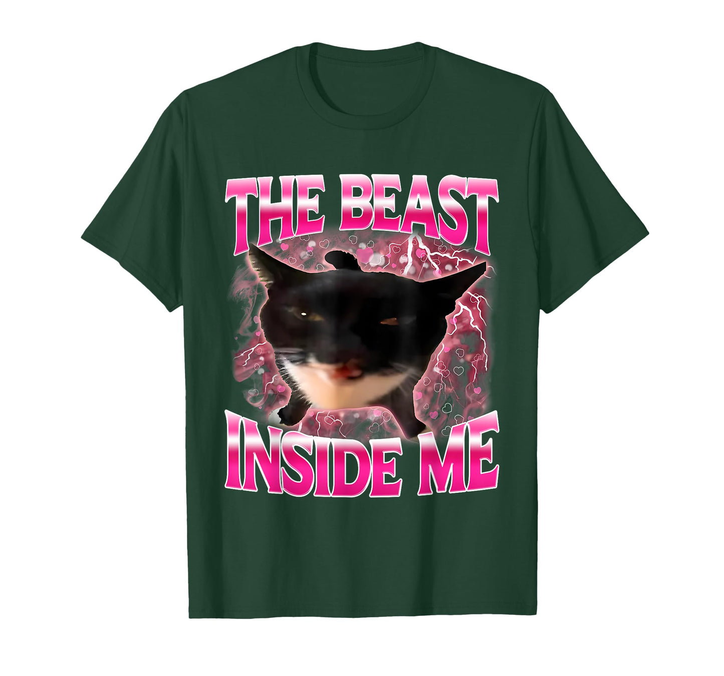 The Beast Inside Me Funny Cat Meme for Men Women Kids T-Shirt