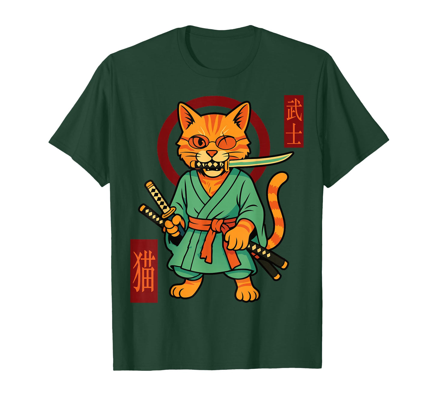 Zoro Pirate - Samurai Cat Anime Funny Manga Warrior T-Shirt