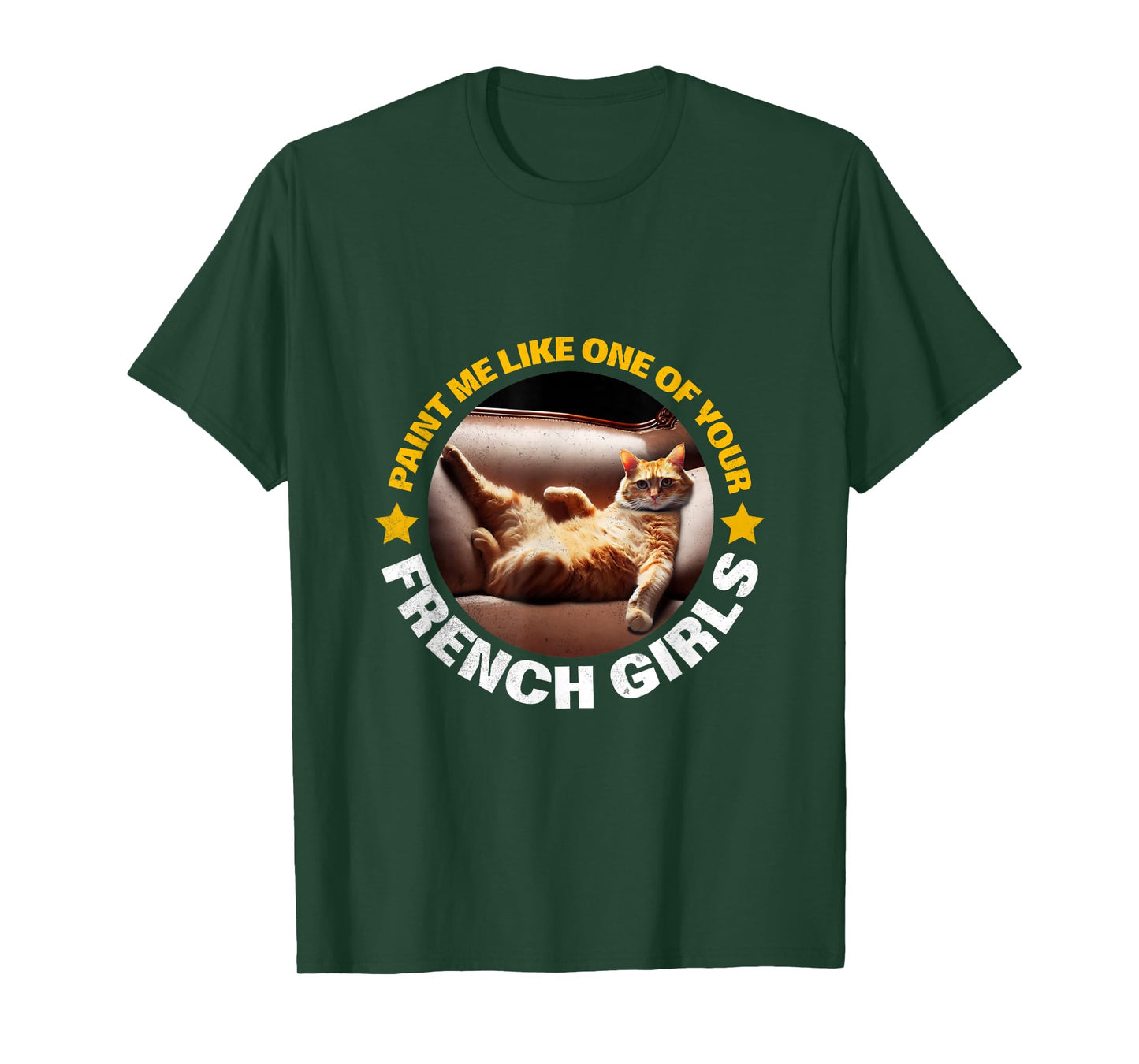 Paint Me Like One Of Your French Girls Funny Cat RMS Titanic T-Shirt