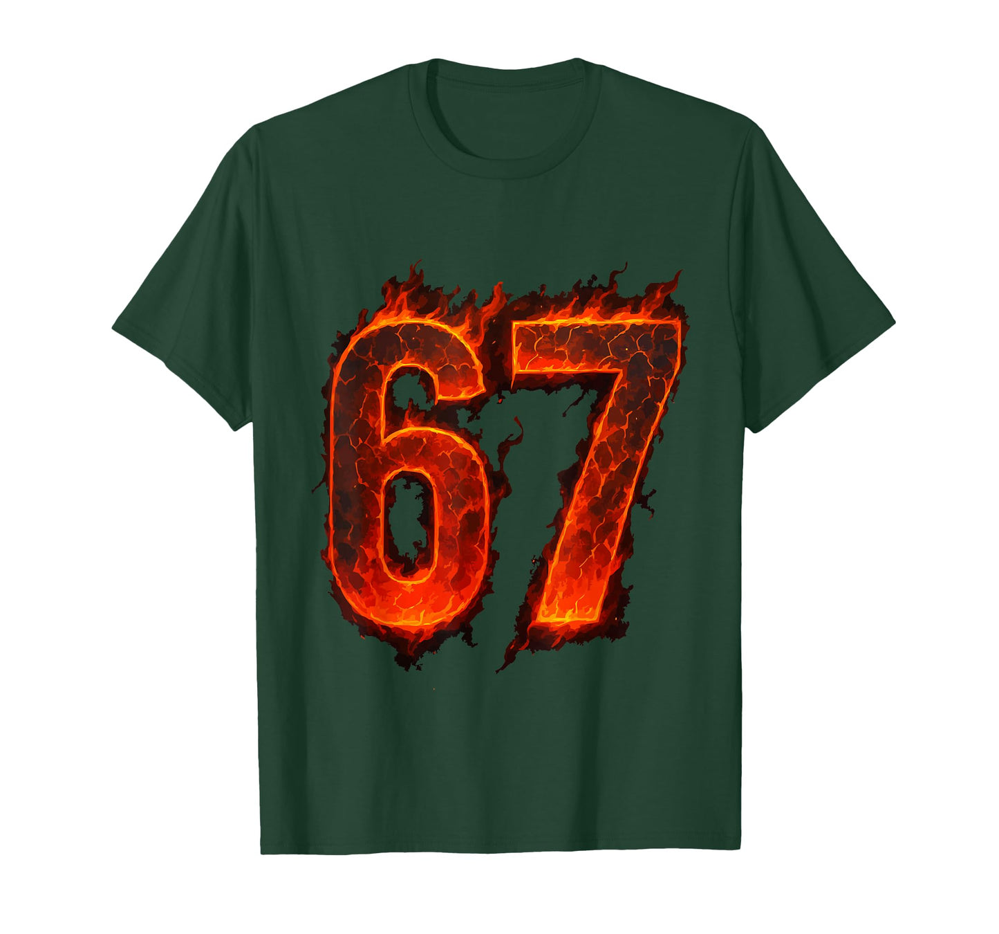 67 Flame Number Six Seven Meme 67 Kid T-Shirt