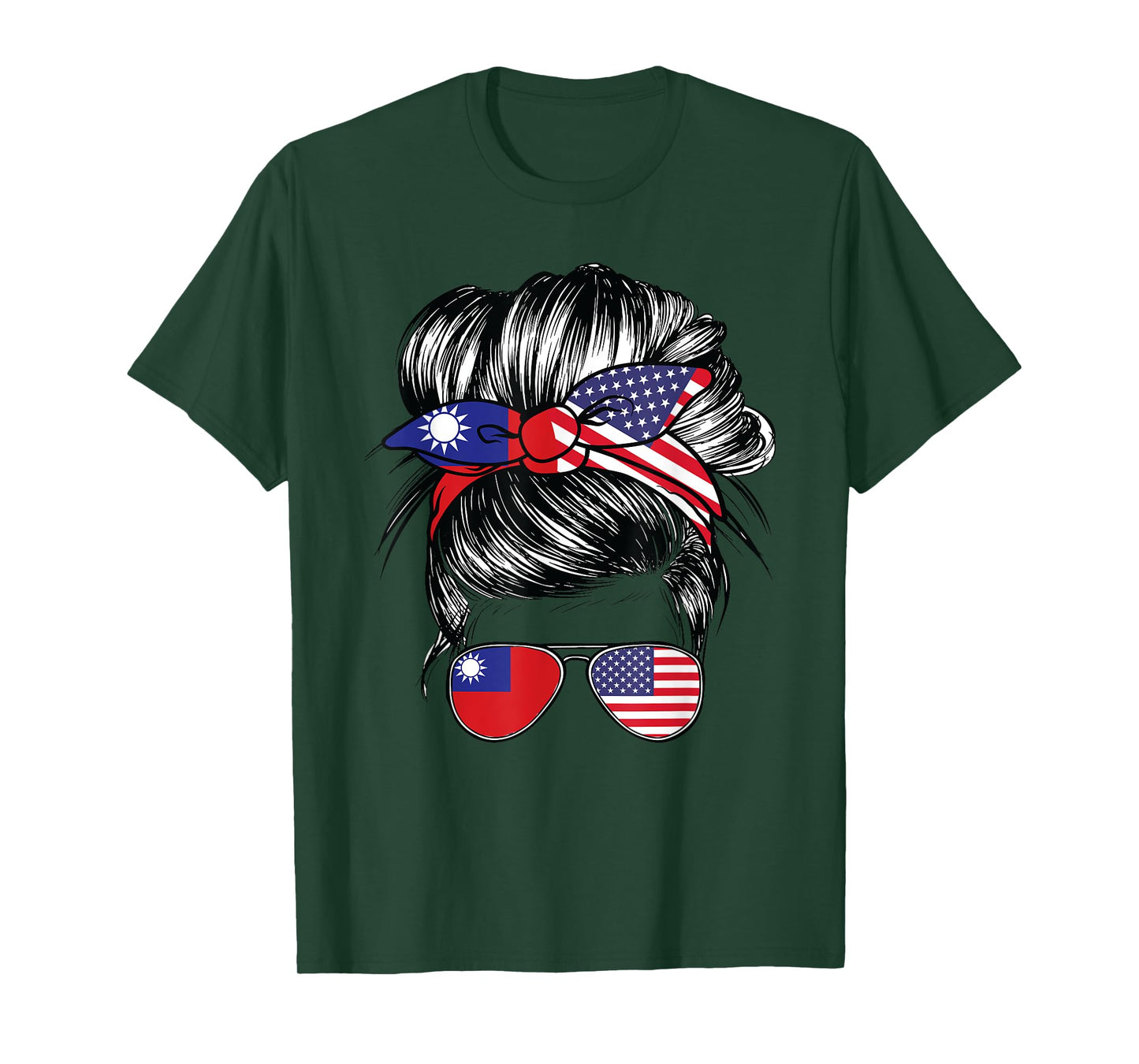 Taiwan Flag Taiwanese Women American USA Heritage Taiwan T-Shirt