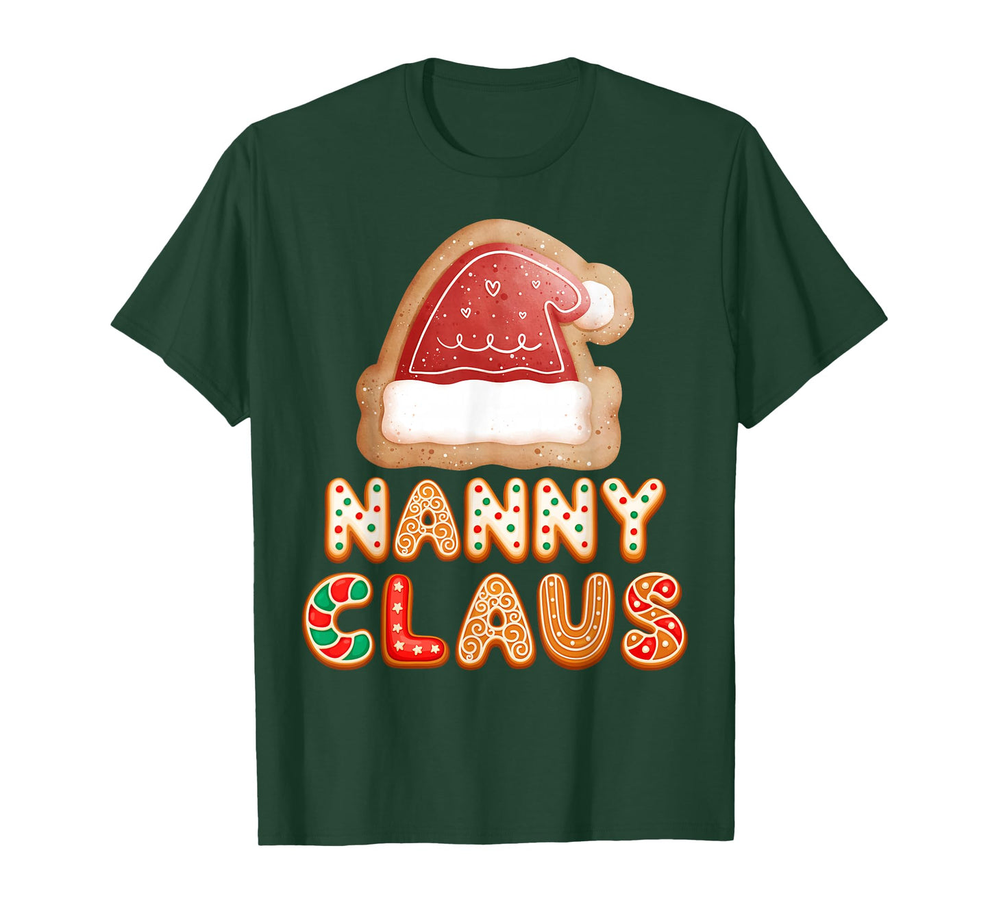 Christmas Cookies Baking Nanny Claus Family Matching Pajama T-Shirt