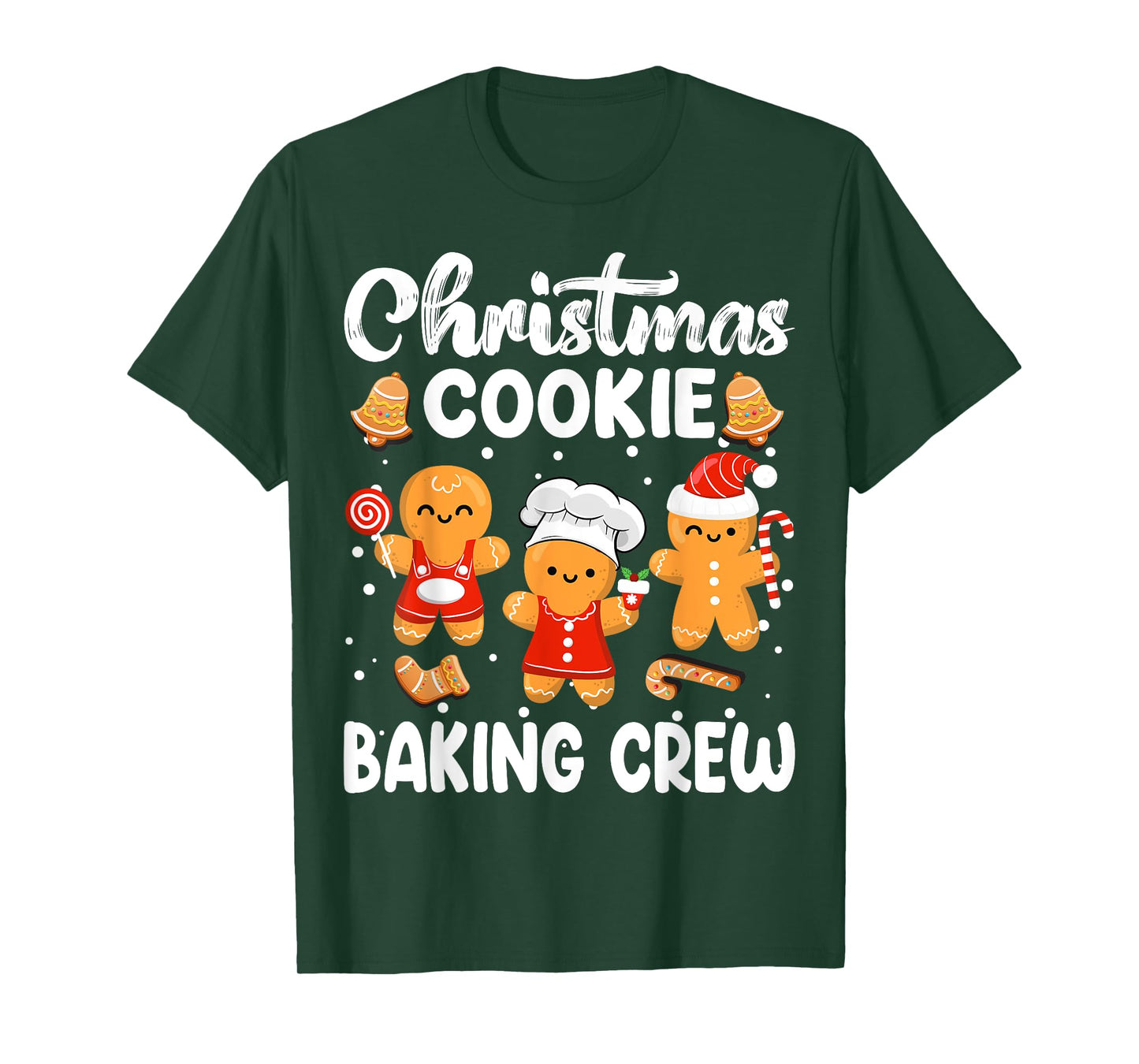 Cookie Baking Crew Gingerbread Christmas Family Matching T-Shirt