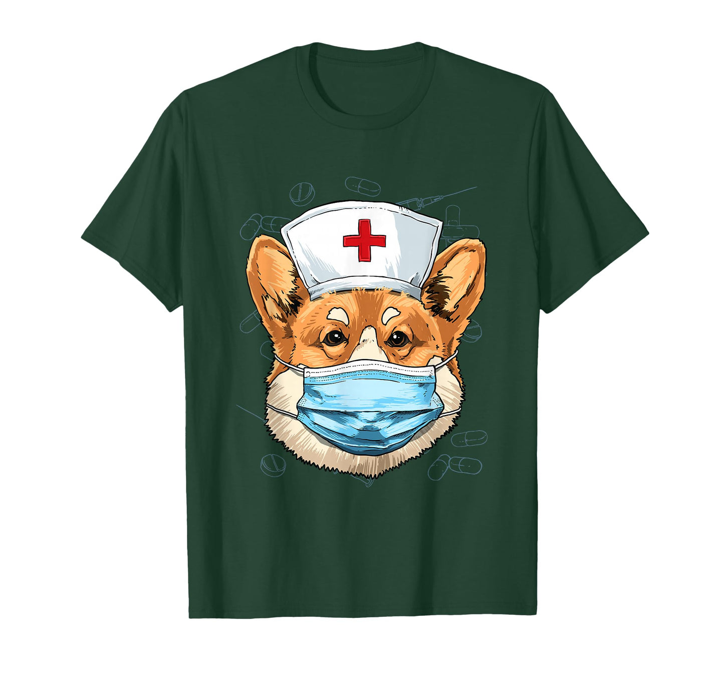 Corgi Dog Nurse RN Nursing School Graduation T-Shirt