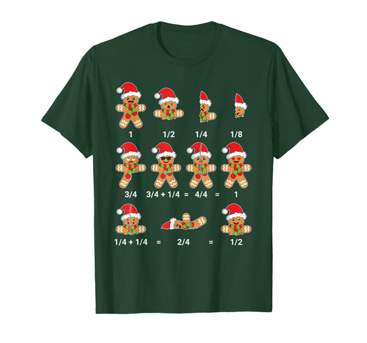 Christmas Math Shirt Men Women Kids Gingerbread Cookie T-Shirt
