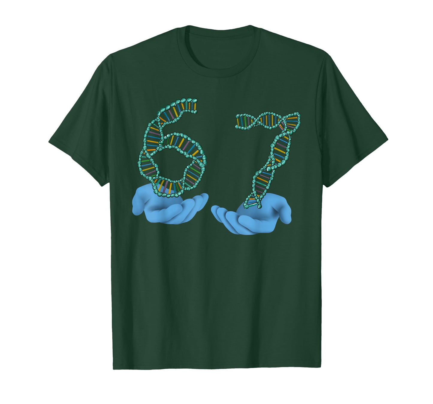Funny 67 Number Meme DNA Replication Molecular Science Humor T-Shirt