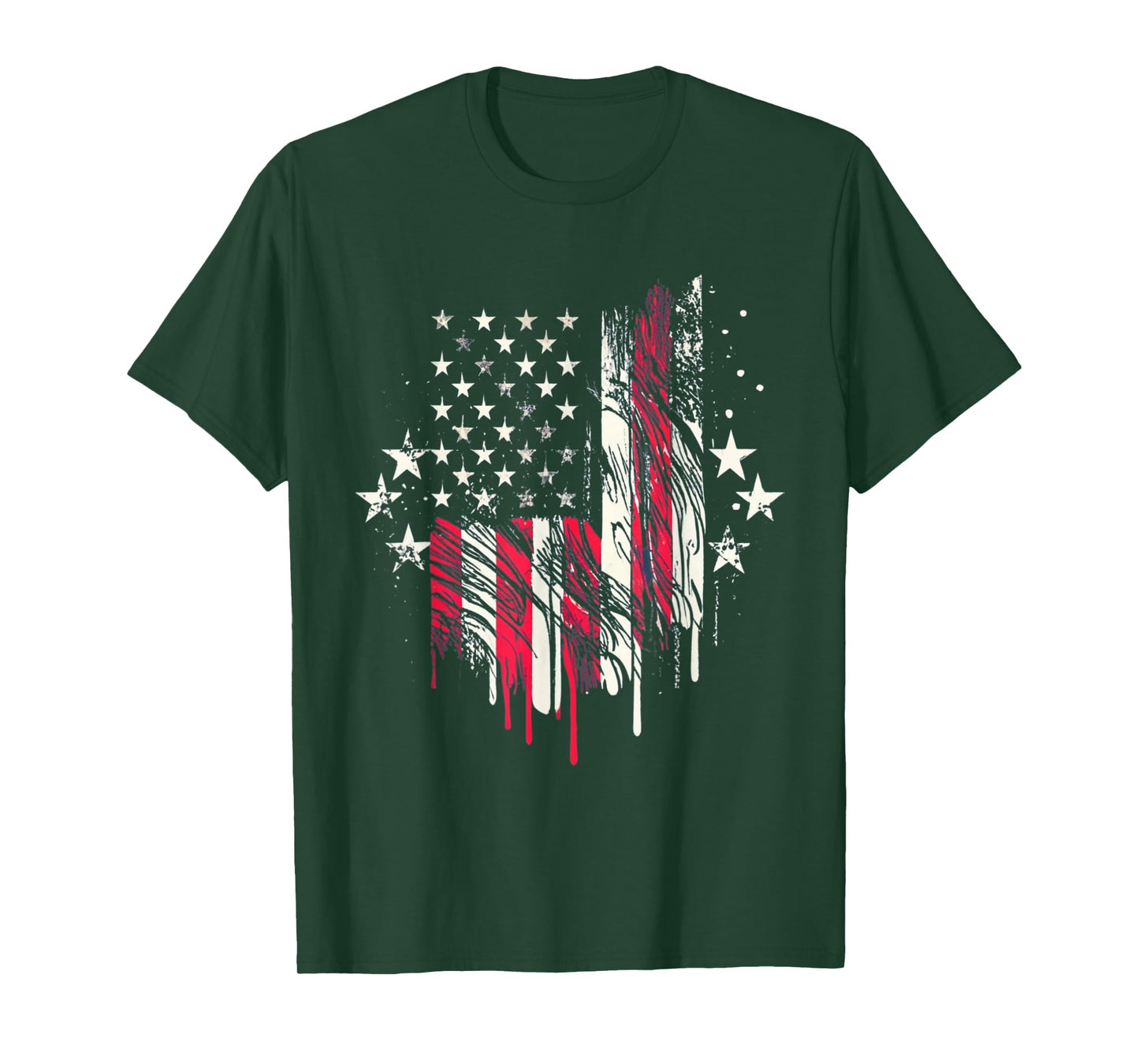 American Flag Mens USA Toddler American Flag 4th of July T-Shirt
