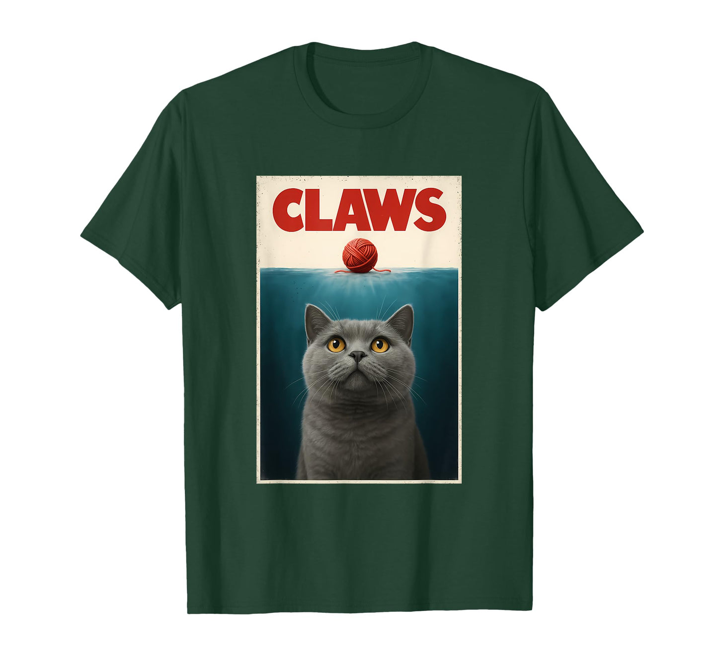 Funny British Shorthair Cat CLAWS Yarn Ball Top Kitten Men Women Kids T-Shirt