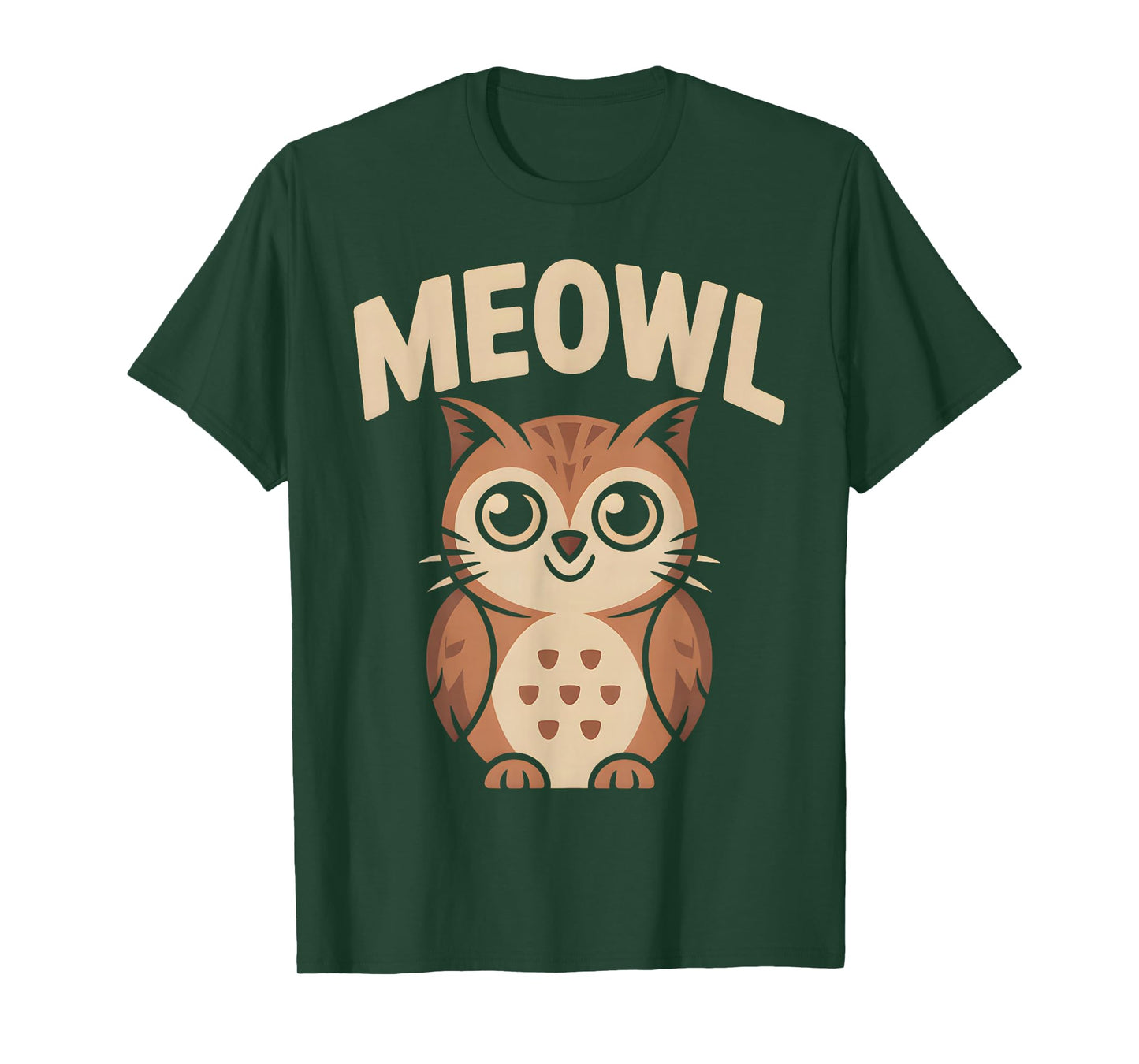 Meowl Cat Owl Hybrid Funny Meme Brain Rot Gen Alpha Trending T-Shirt