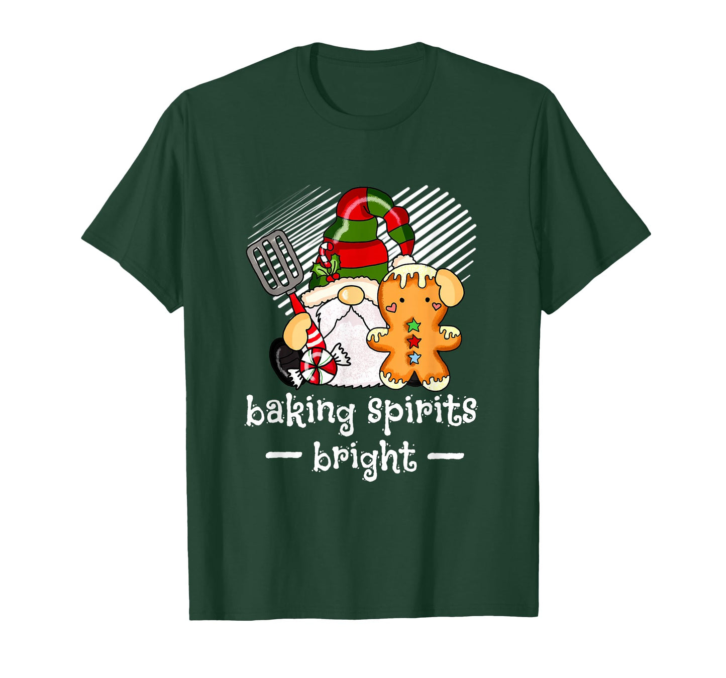 Christmas Gnome Baking Spirits Bright T-Shirt
