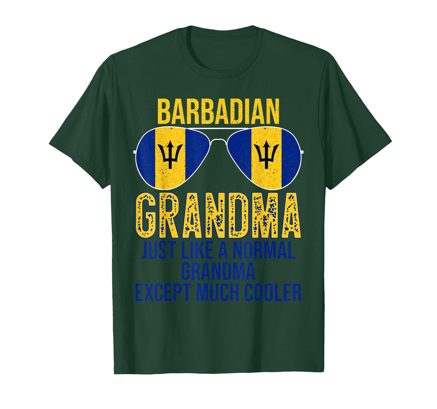 Barbadian Grandma Barbados Flag Sunglasses Mother's Day T-Shirt