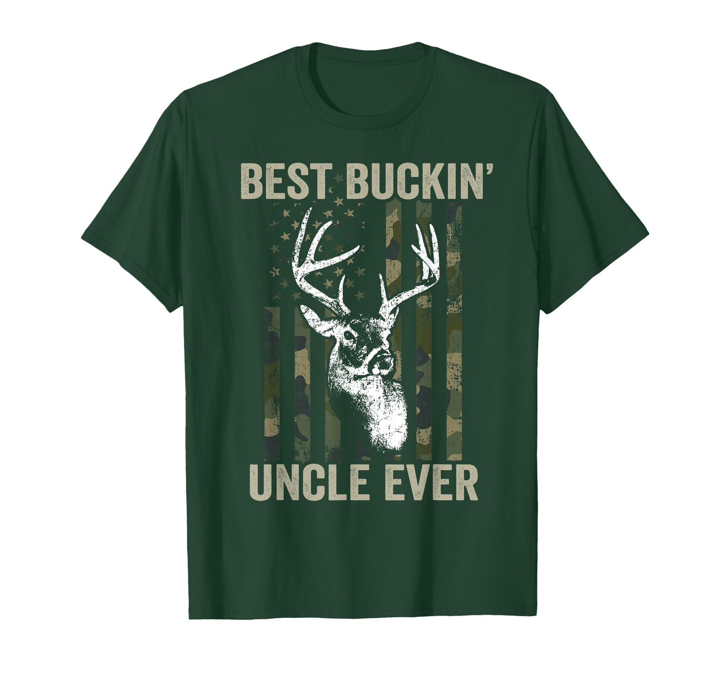 Best Buckin Uncle Ever - Funny Whitetail Buck Deer Hunting T-Shirt