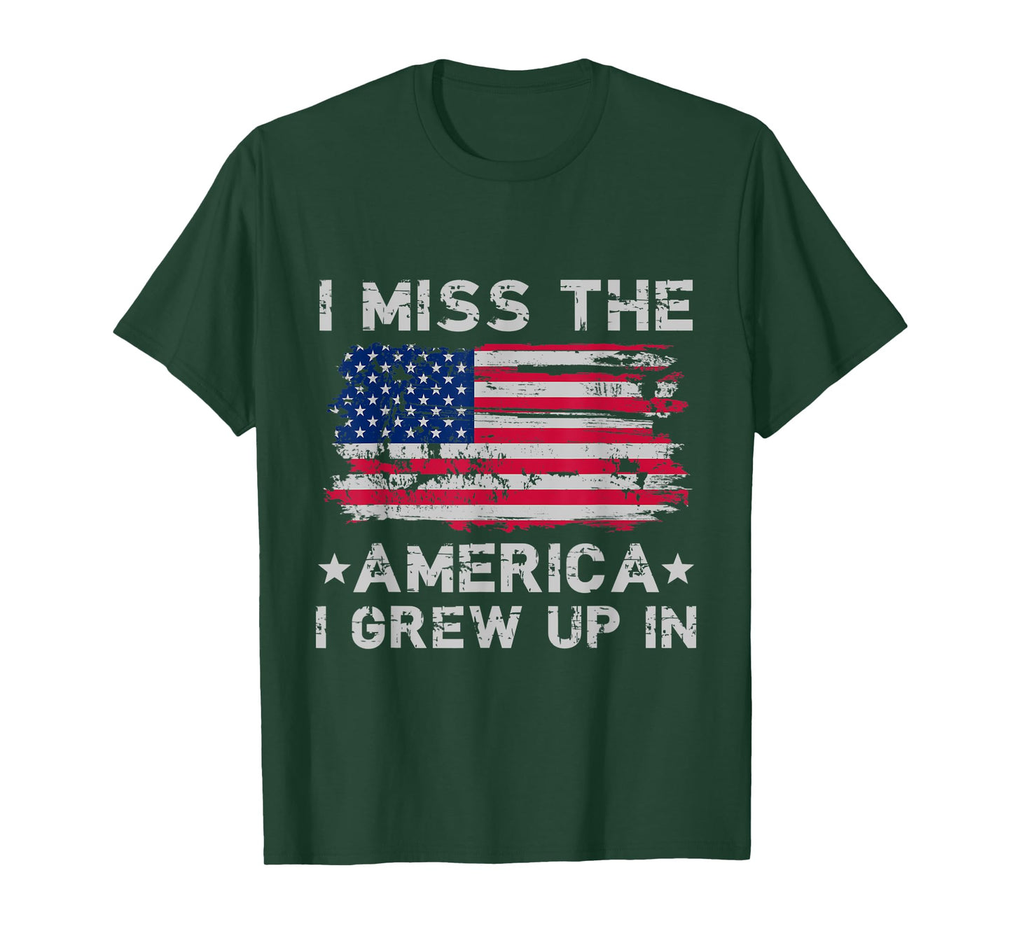 I Miss The America I Grew Up In Grunge old USA flag Women Men T-Shirt
