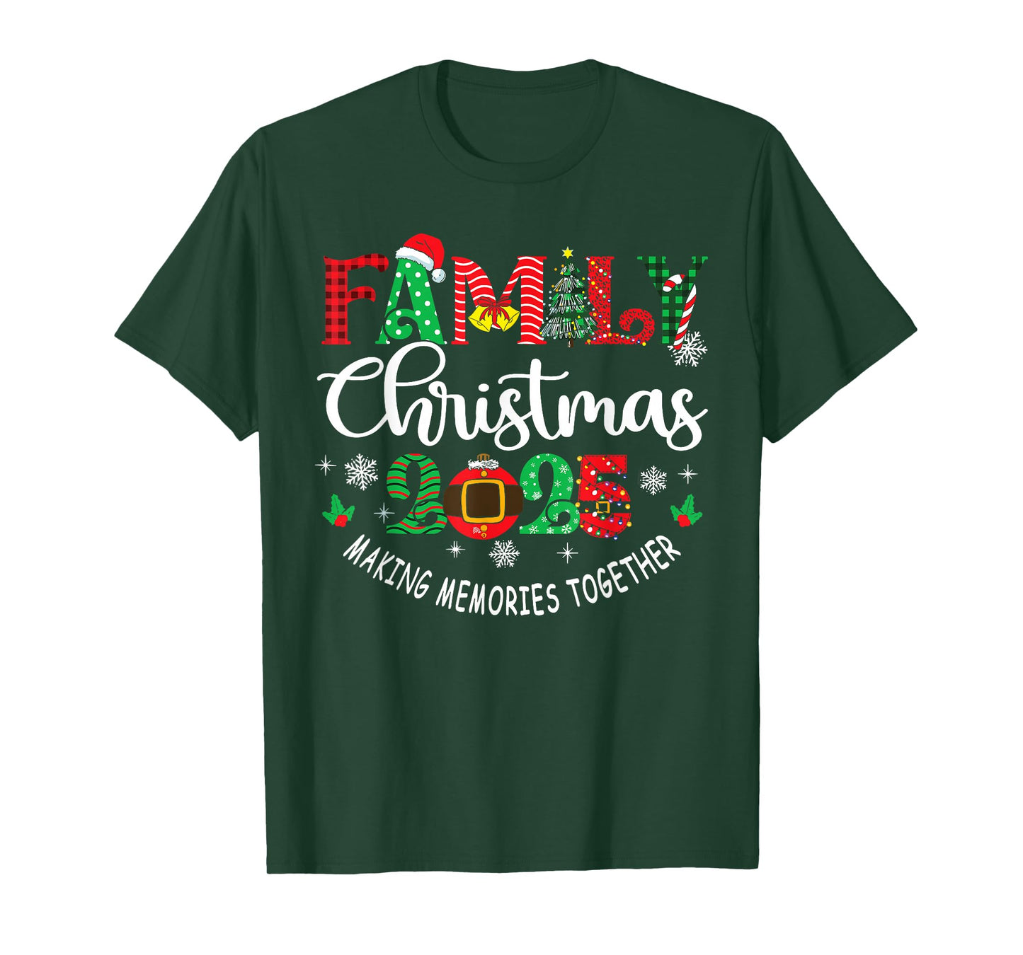 Family Christmas 2025 Matching Outfit Xmas Squad Santa Group T-Shirt