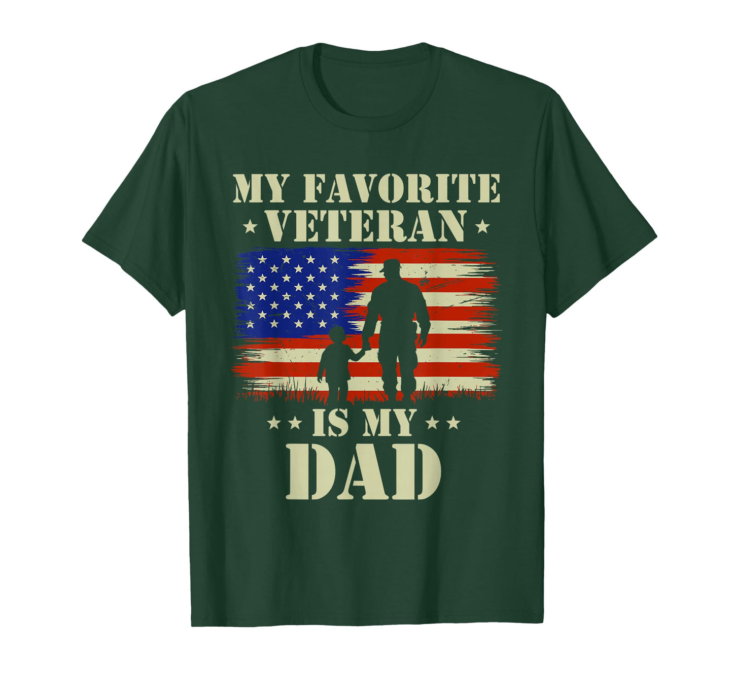 Father Veterans Day My Favorite Veteran is My Dad Proud Kids T-Shirt