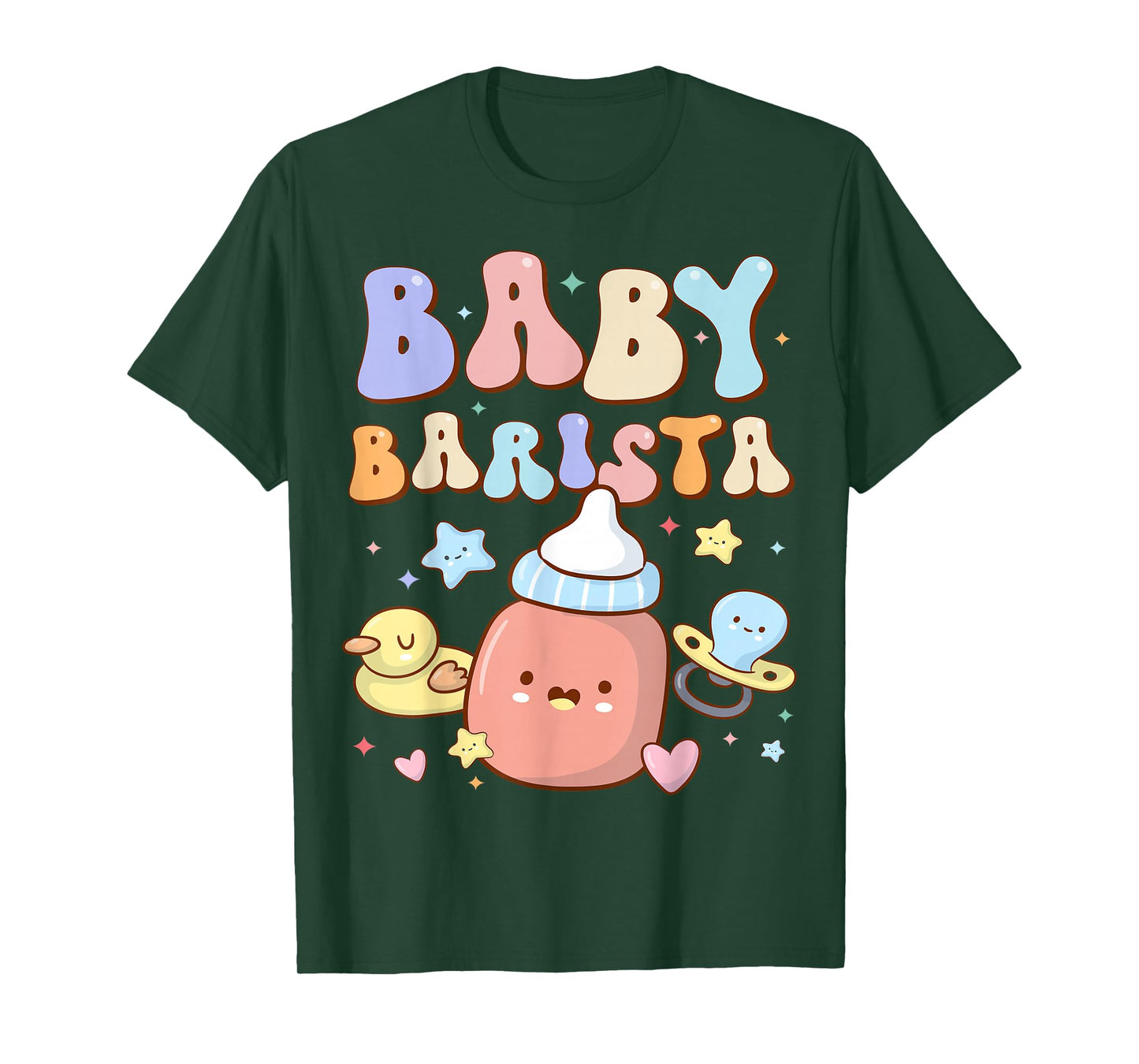 Baby Barista Mother Baby Nurse NICU Nurse Milk Bottle Funny T-Shirt