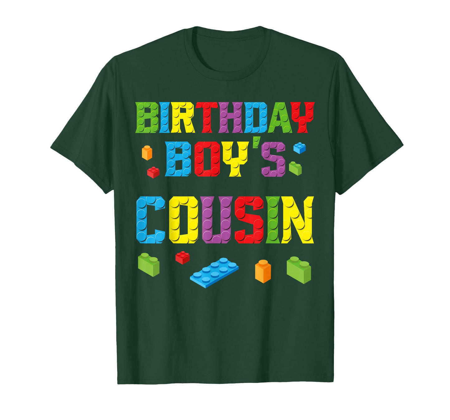 Master Builder Birthday Boy's Cousin Building Bricks Blocks T-Shirt