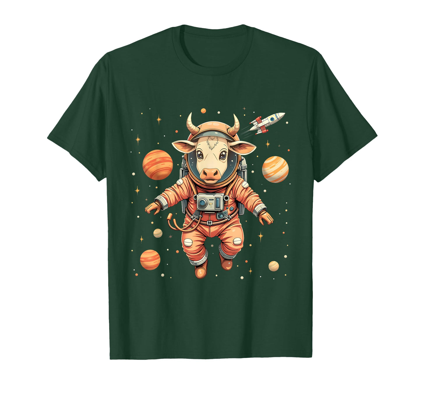 Cow In Space Astronaut Shirt Women Men Kids Funny Cow Animal T-Shirt