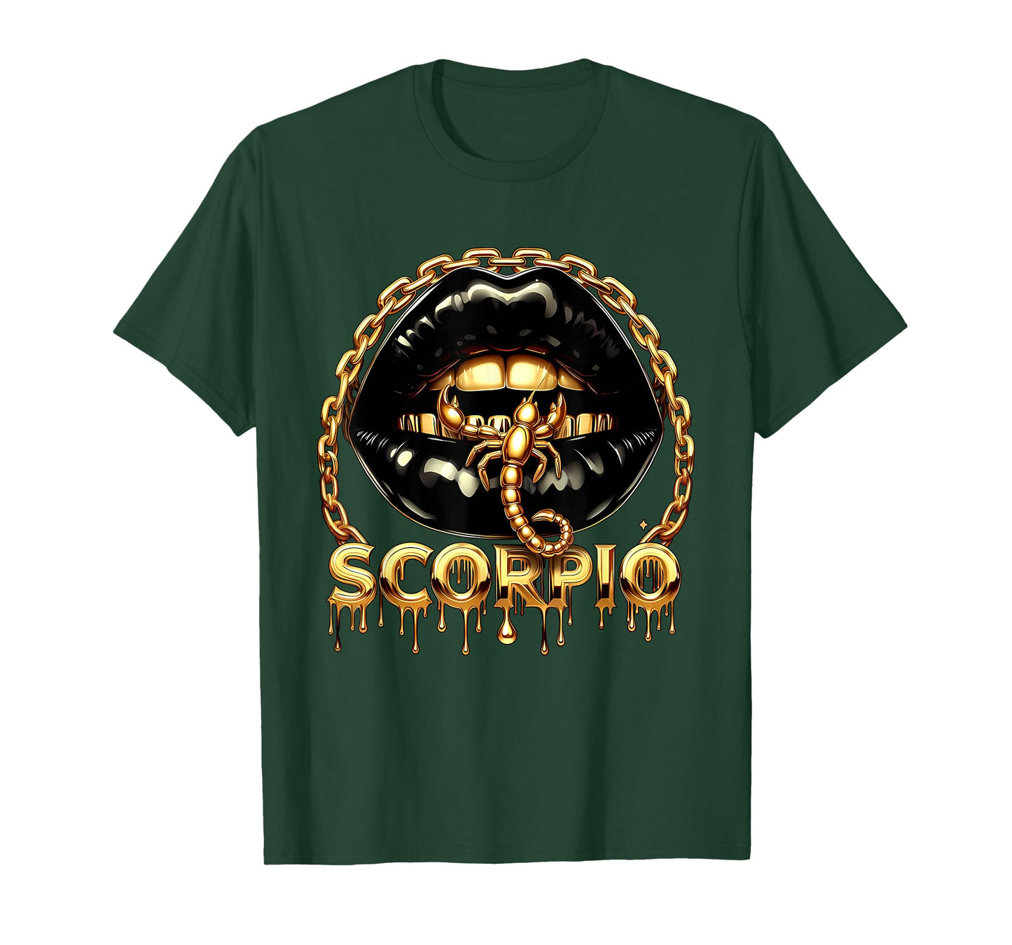 Lips Scorpion Scorpio Zodiac Sign Astrology Birthday Women T-Shirt