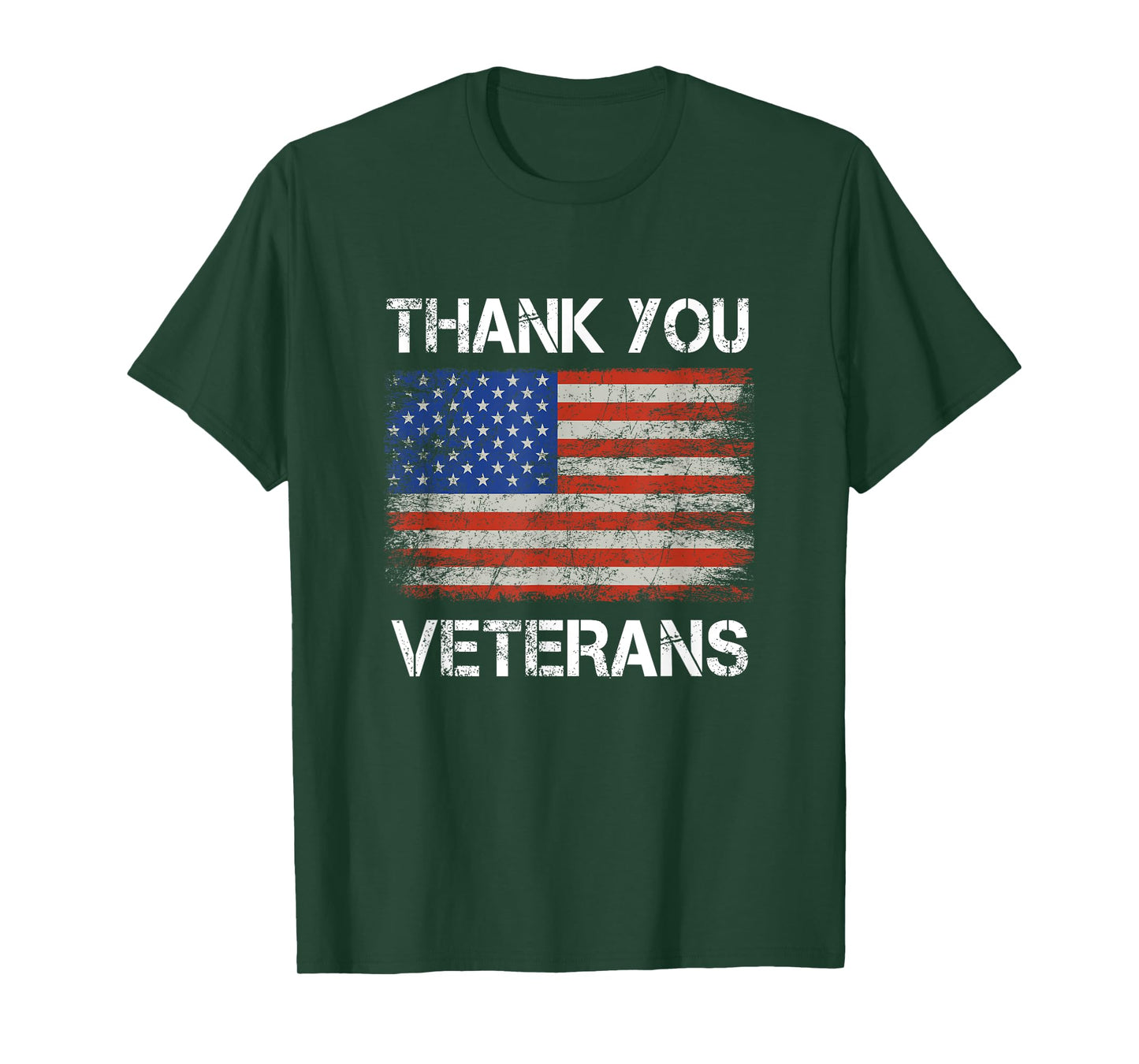 Thank You veterans American Flag - Patriotic Kids Men Women T-Shirt
