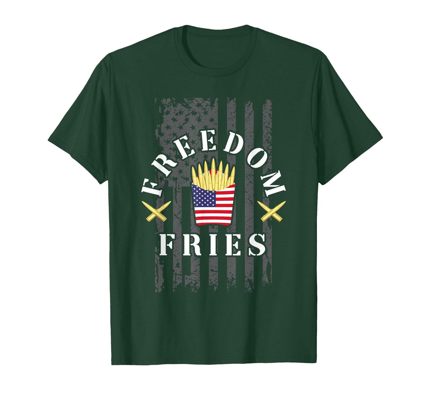 Funny Patriotic Freedom Fries 2nd Amendment Freedom Fries T-Shirt