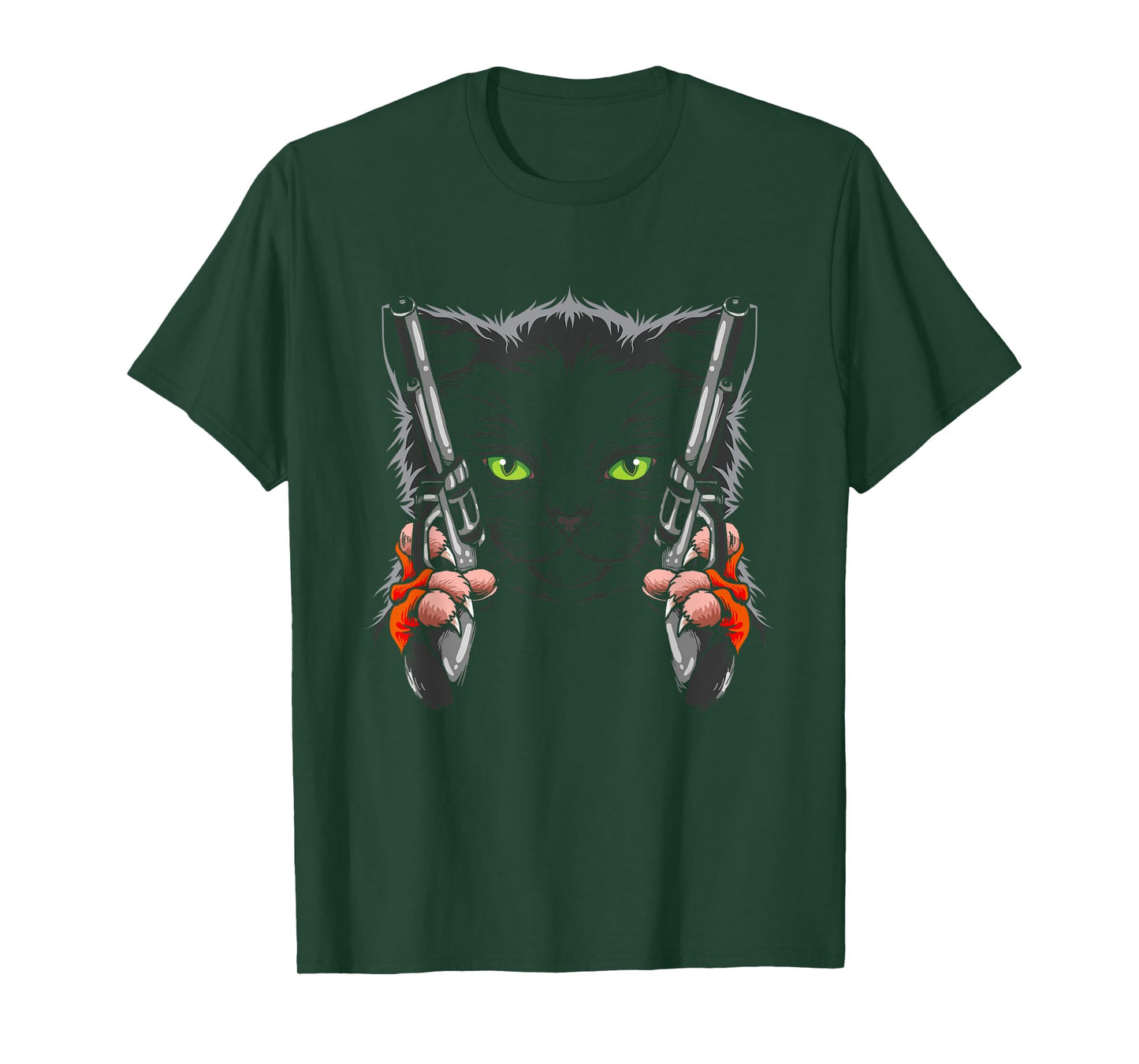Cat with Gun - Gun Kitty - Gunning for Kitties - Funny Cat T-Shirt