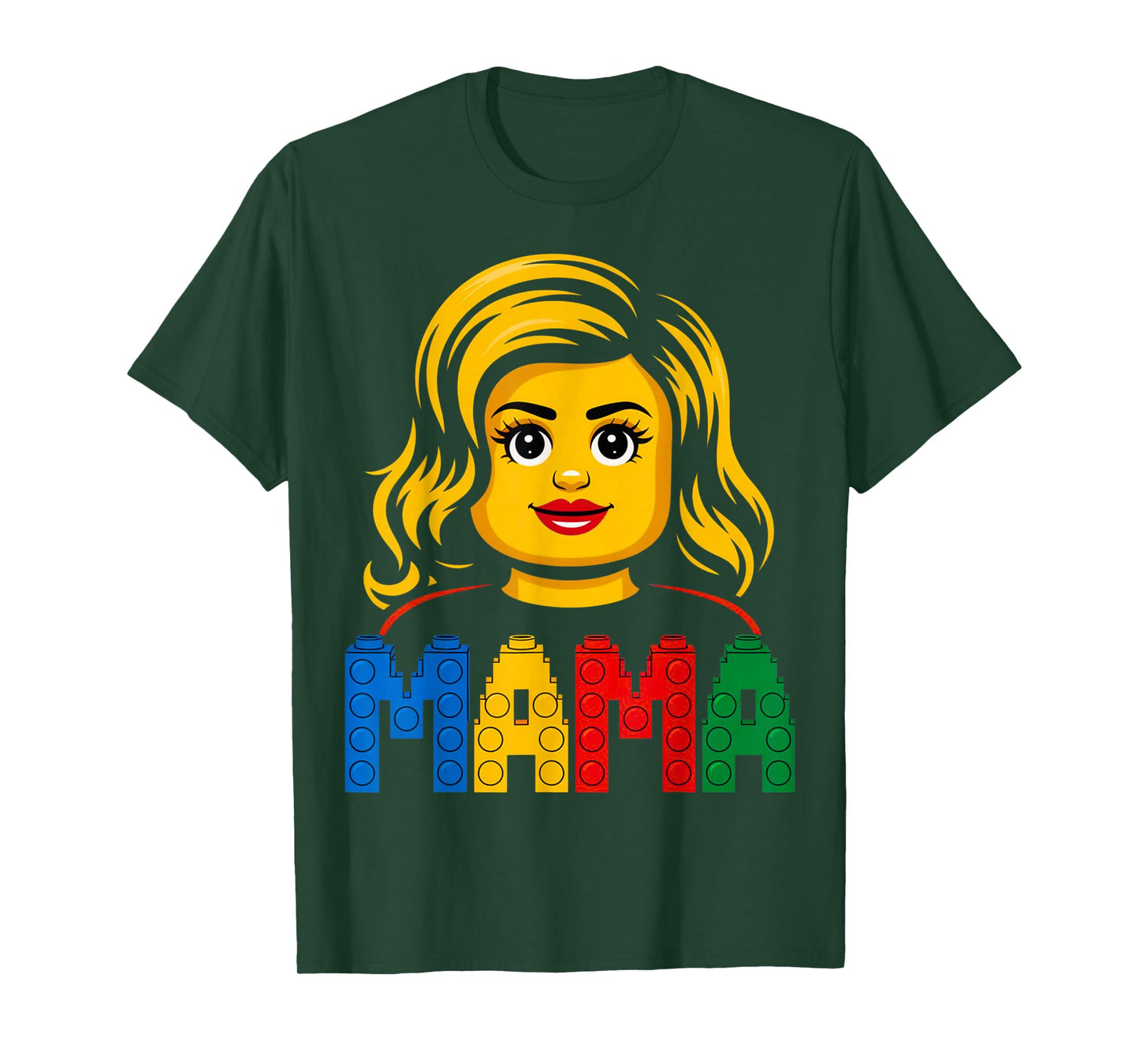 Family Mama Mom Master Builder Building Bricks Blocks Mother T-Shirt