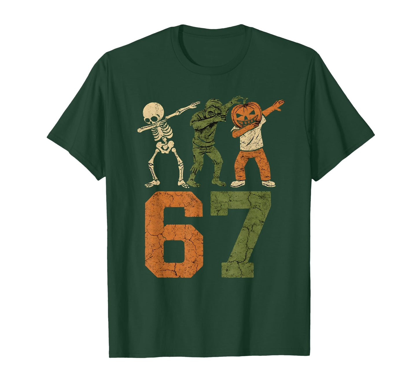 67 Meme Halloween Dabbing 6 7 Brainrot Six Seven Kids Boys T-Shirt