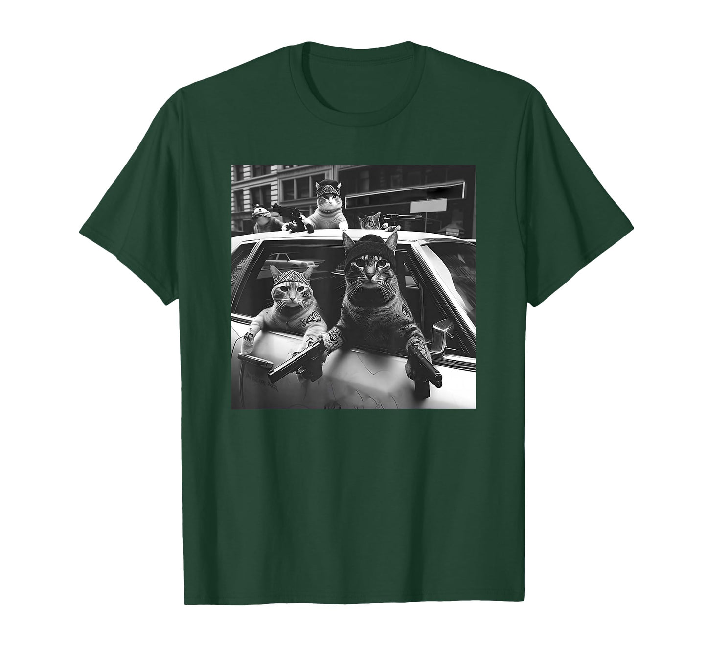 Funny cat Gang Vintage T-Shirt