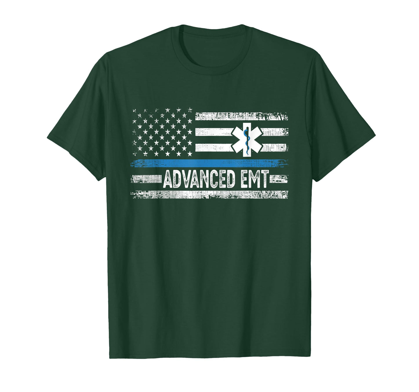American Flag USA Advanced EMT AEMT Medical Technician T-Shirt