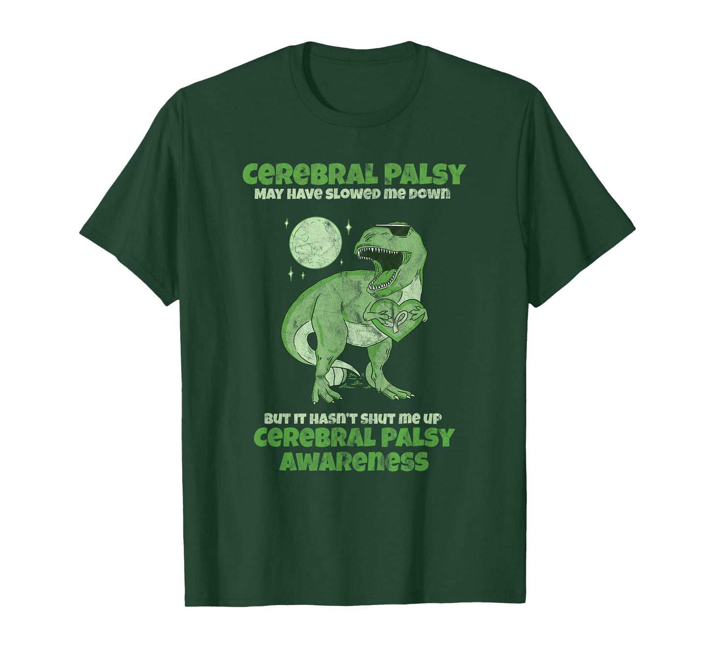 CP Brain Damage Cute Dinosaur Kids Cerebral Palsy Awareness T-Shirt