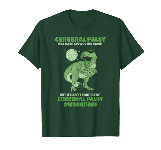 CP Brain Damage Cute Dinosaur Kids Cerebral Palsy Awareness T-Shirt