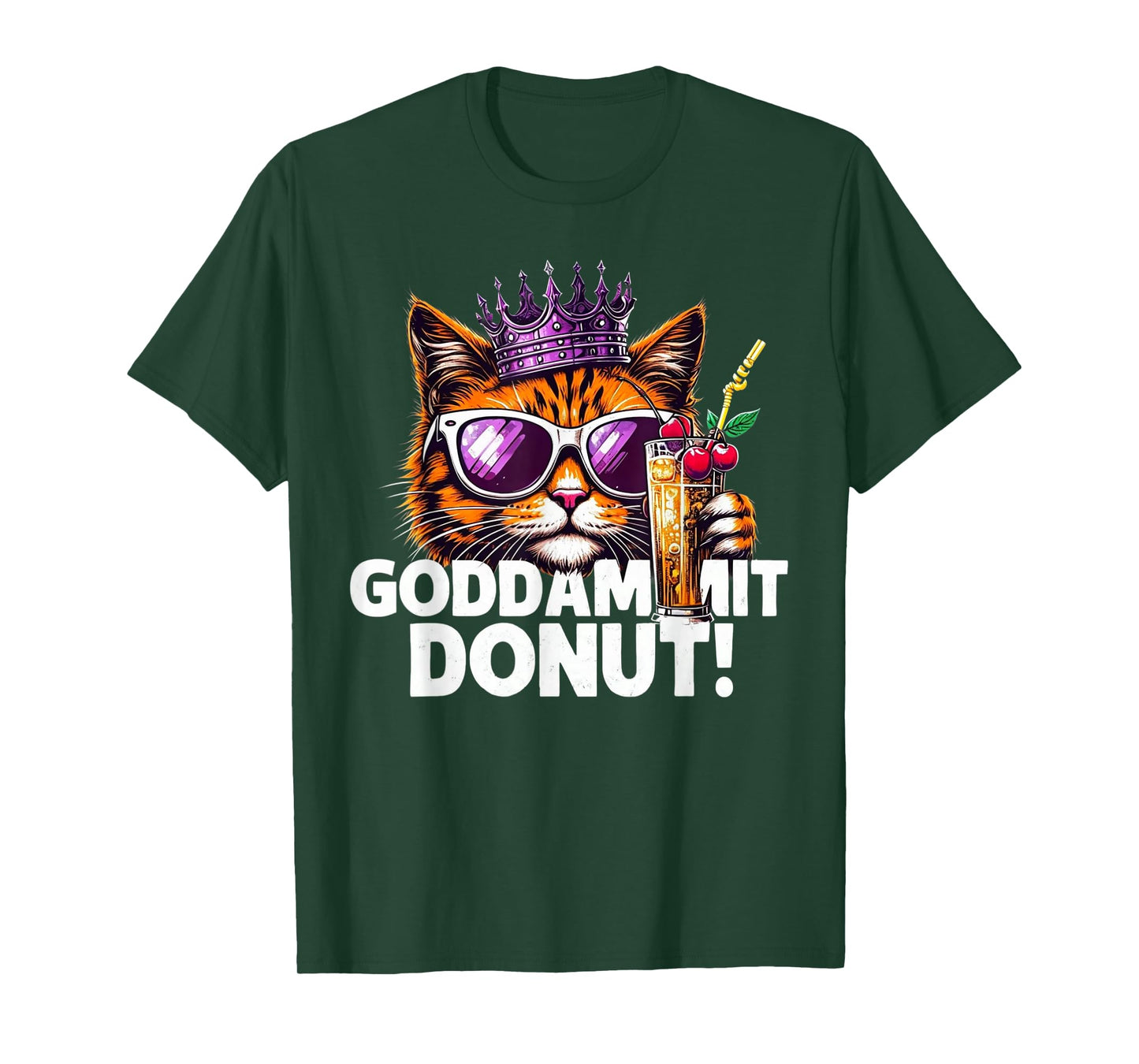Donut Princess Cat Meme Tee – Kawaii Funny Cartoon Style T-Shirt